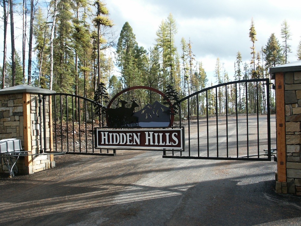 Custom Steel Driveway Gate by Currier Welding in Kalispell, MT