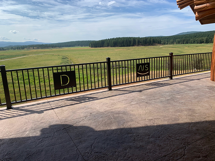 Custom railing made by Curriers Welding in Kalispell, MT